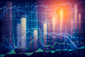 Statistic graph of stock market data and financial analysis. Stock market graph. Stock market earning. Stock market indicator. Stock market financial graph. Stock market analysis. Financial statistic analysis. Financial investment graph.